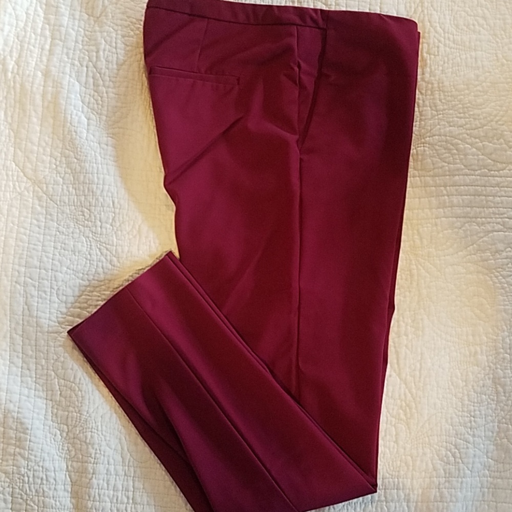 Ankle rise tailored pants